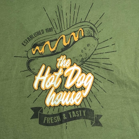 💵NWT People Concept V Neck Hot Dog House Tee Men’s Size XLARGE - Picture 2 of 7